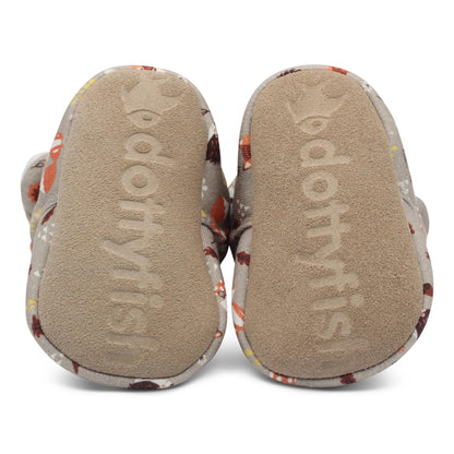 Dotty Fish Baby Winter Boots - Warm Non-Slip Cotton Crawling Shoes with Suede Sole - 0-24 Months