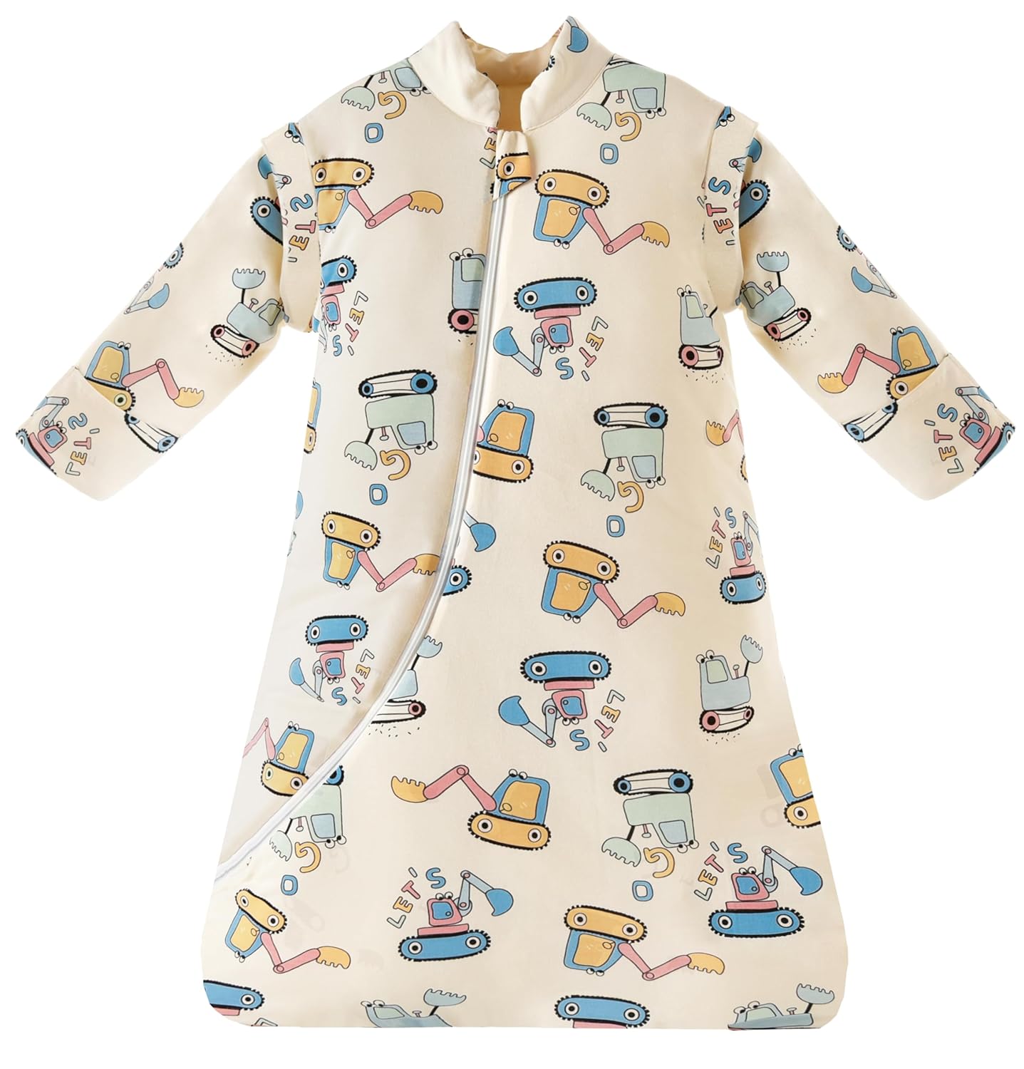 Chilsuessy Baby Sleeping Bag Winter, Removable Sleeves, Warm Lined 3.5 Tog Winter Sleeping Bags, Boys/Girls Sleeping Bag for Toddlers from 6 Months to 6 Years