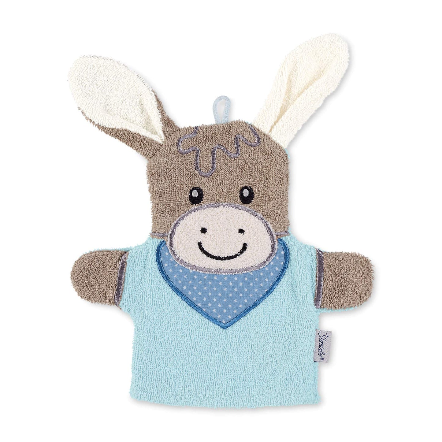 Sterntaler Spiel-Waschhandschuh Bär Ben, Größe: 22 x 24 cm, Mittelgrün