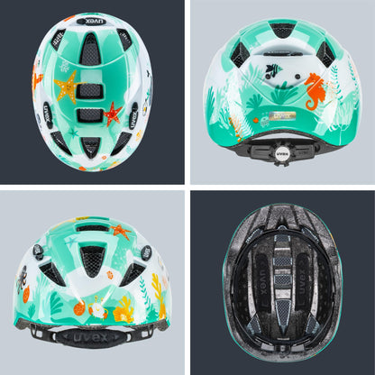 uvex Kid 2 - Lightweight bicycle helmet for children - individual size adjustment - expandable with LED light 