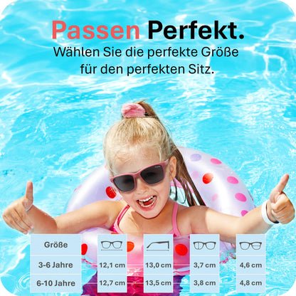 Mausito Sonnenbrille Kinder 3-6 Jahre & 6-10 Jahre | VERGLEICHSSIEGER Kindersonnenbrille 100% UV-Schutz | FLEXIBLE Bügel | Schadstofffreie Kindersonnenbrillen
