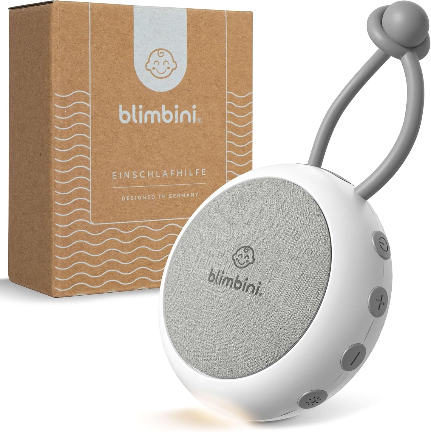 White Noise Machine Baby - Einschlafhilfe für Babys mit Nachtlicht - Regengeräusche zum Einschlafen, Meeresrauschen & Einschlafmusik - Sound Machine für unterwegs - weißes Rauschen Baby