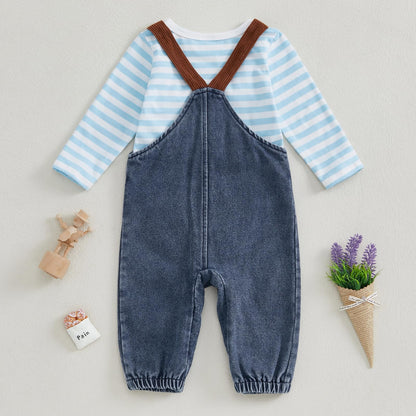Baby Jungen Kleidung Strampler Latzhose Set Kleidung Sets für Jungen Baby Set Neugeborenes Geschenk