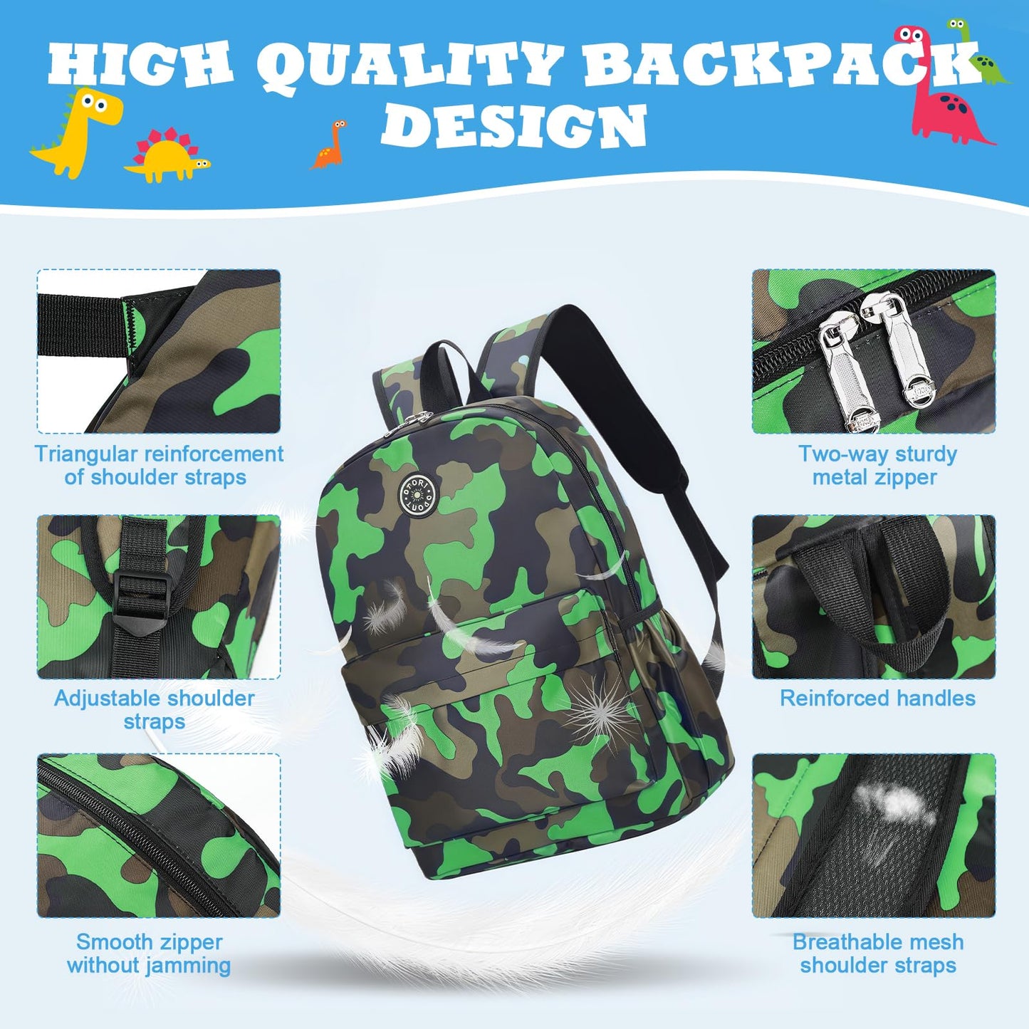 Kinderrucksack Jungen, Mini-Dinosaurier-Rucksack, Kindergarten Schulrucksäcke, Kleinkind Schultasche für Kinder, Jungen, Mädchen, Kleinkind