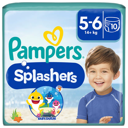 Pampers Baby Nappies Size 4-5, Splashers, Pack of 11, Disposable Swim Nappies for Safe Protection in the Water
