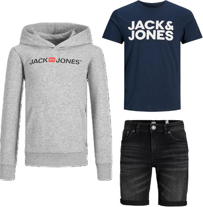 JACK & JONES Junior Kinder Jungen Kapuzenpullover Kids Hoodie Sweatshirt Sweat Shirt Hood
