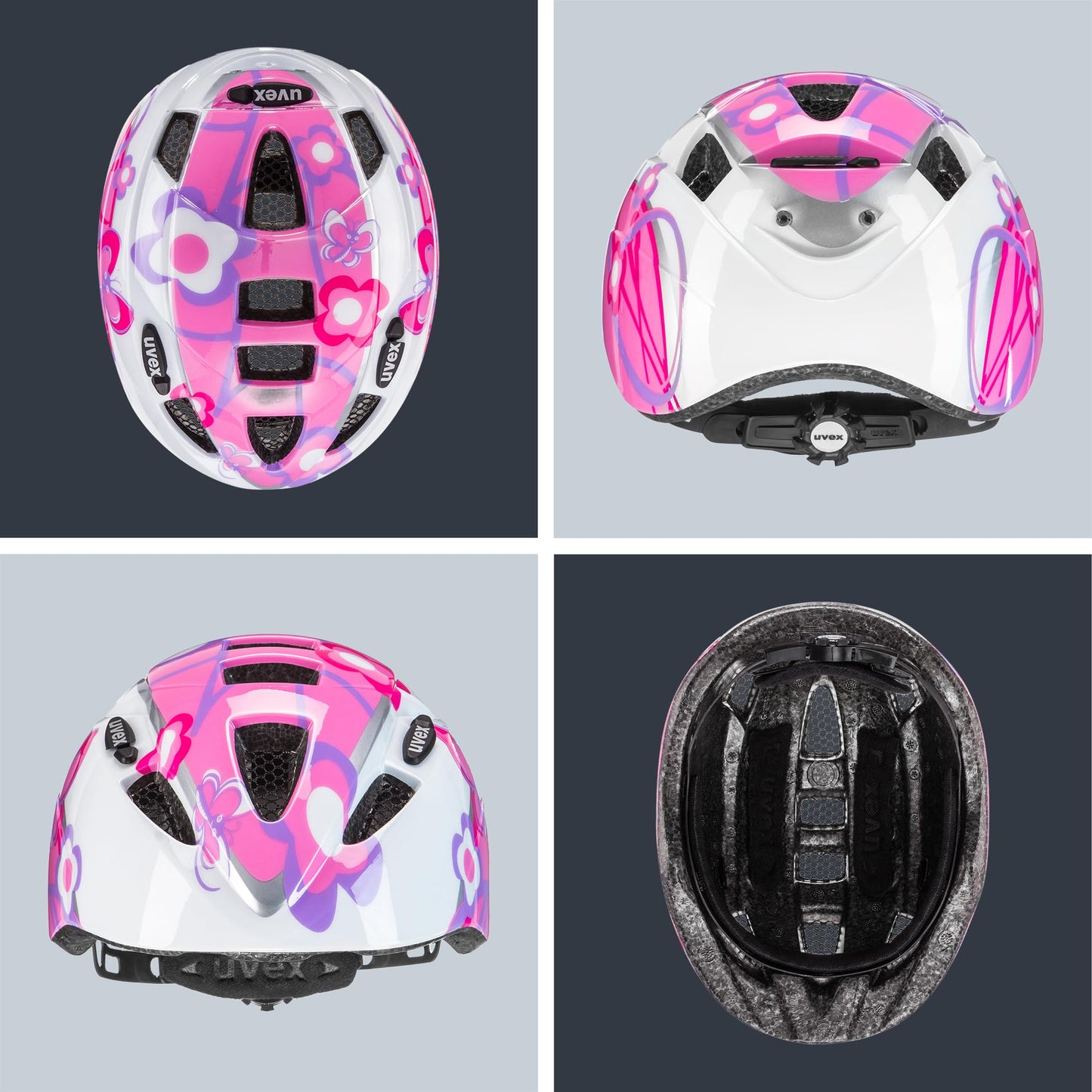 uvex Kid 2 - Lightweight bicycle helmet for children - individual size adjustment - expandable with LED light 