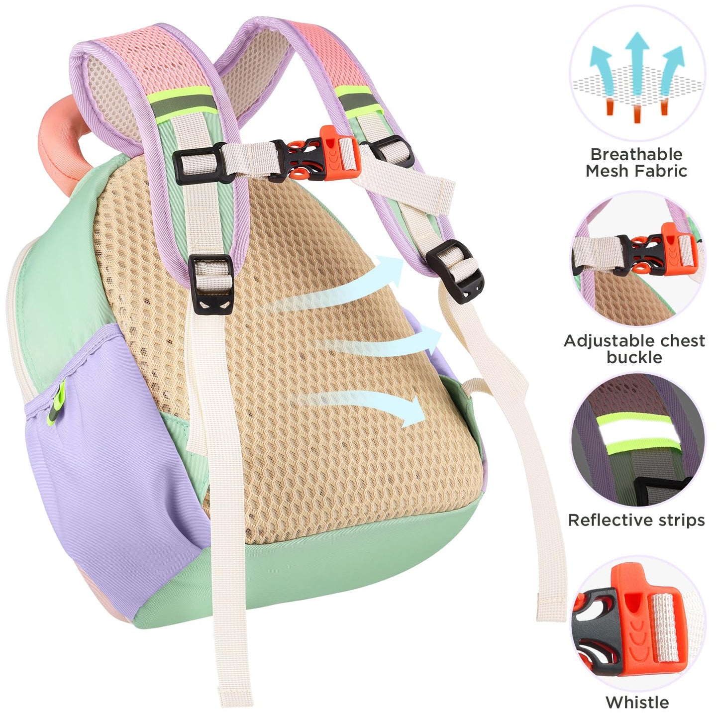 Kinderrucksack Mädchen 30cm Rucksack Kleinkind Kinderrucksack für 2-4 Jahre Kinder kindergartenrucksack Mini Tagesrucksack Reisetasche - Rosa Erdbeere