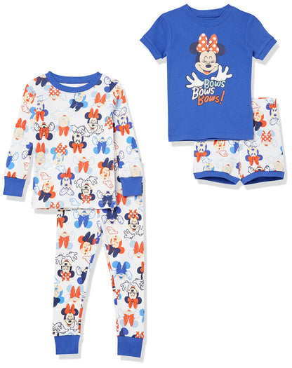 Essentials Disney | Marvel | Star Wars Baby und Mädchen Pyjama-Set, 4-Teilig (Zuvor Spotted Zebra)