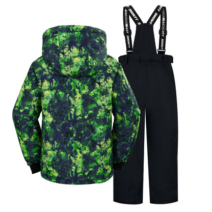 SMONTY SNOWER Boys' Snowsuit with Removable Hood, Ski Suit, Extra Warm, Winter Suit