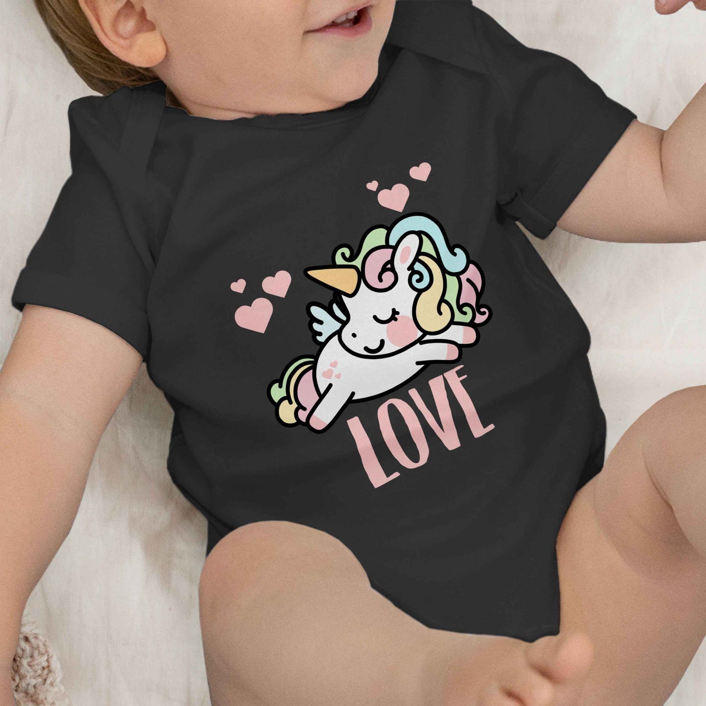 Shirtracer - Baby Body Junge Mädchen - Partner - Valentinstag Einhorn