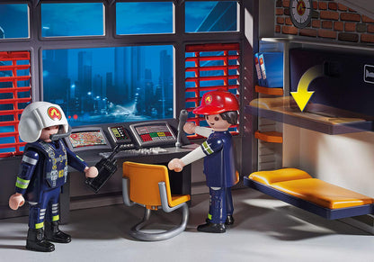 PLAYMOBIL City Action 9462 Große Feuerwache mit Soundeffekten, Ab 5 Jahren