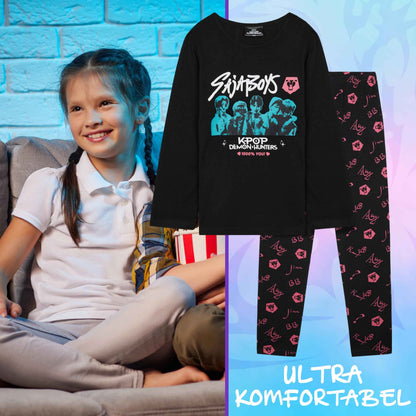 KPop Demon Hunters Girls Teens 5-14 Soft Fabric Pyjamas Set Anime Demon Hunter Merch Gifts for Kids