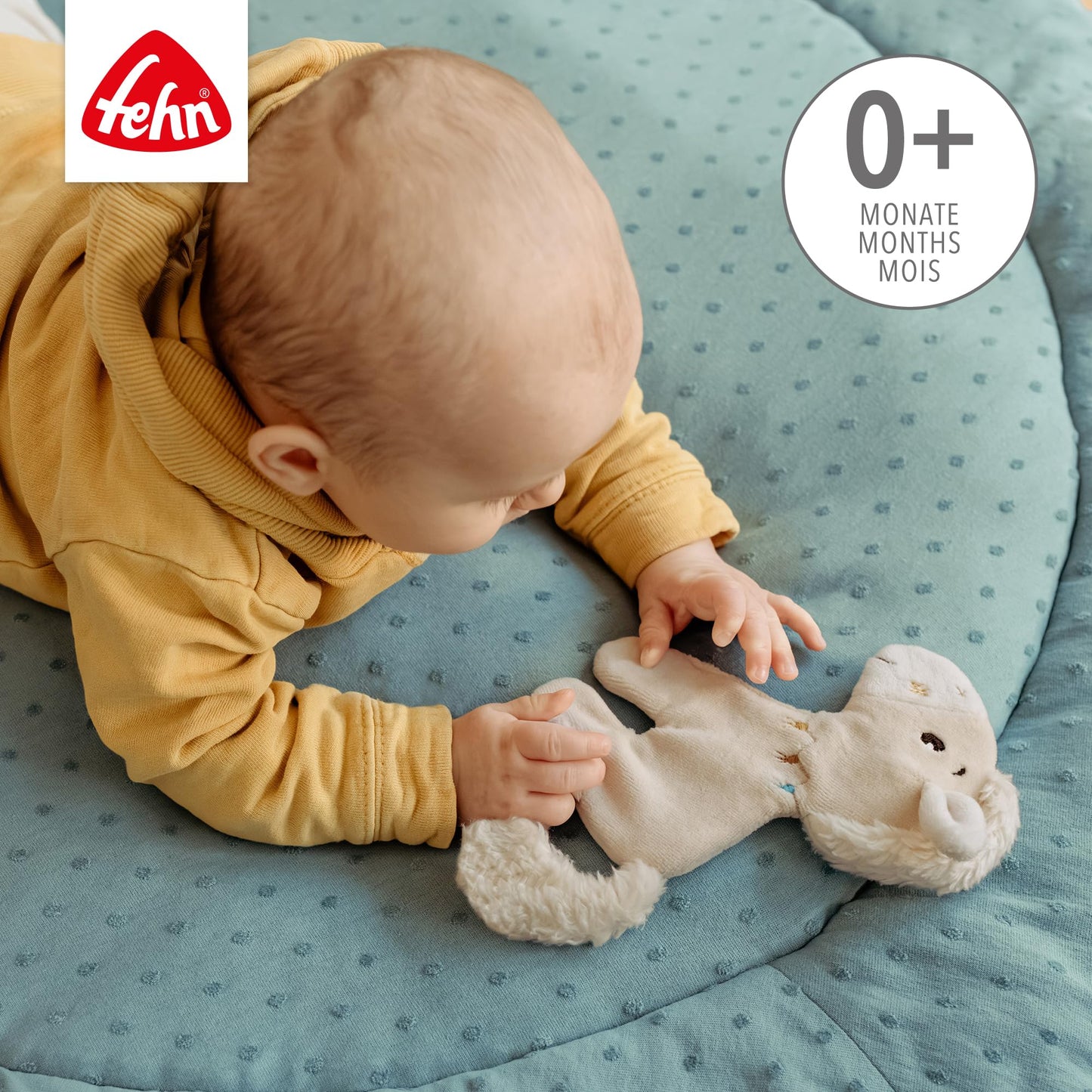 Fehn Knister-Seestern – Activity-Rascheltier zum Greifen & Lauschen | Fördert Sinne und Motorik – zum Geräusche erzeugen und Spielen – für Babys und Kleinkinder ab Geburt