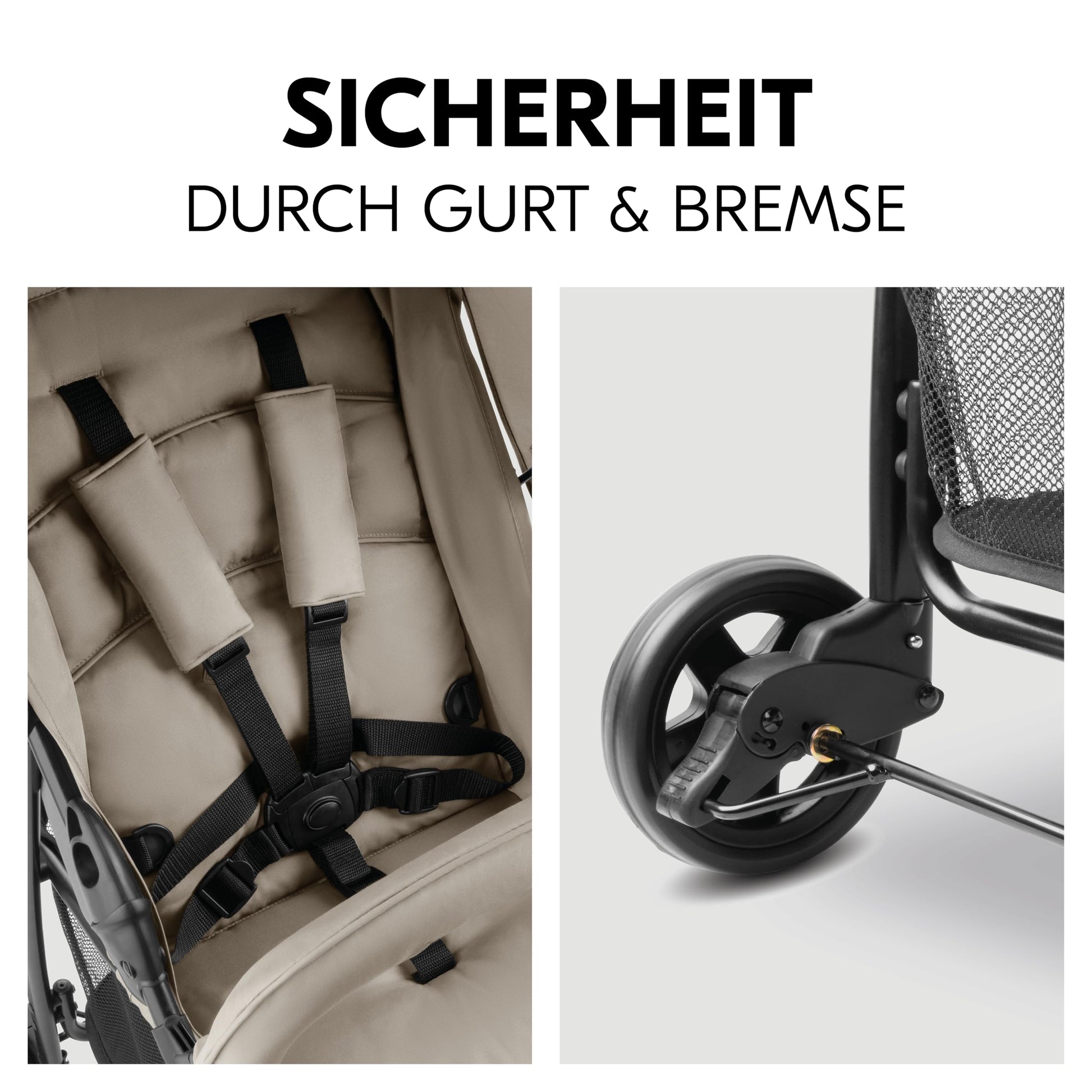 Hauck Lightweight Stroller up to 18 kg with reclining function from birth, small foldaway, sun canopy, large basket - Meloni2