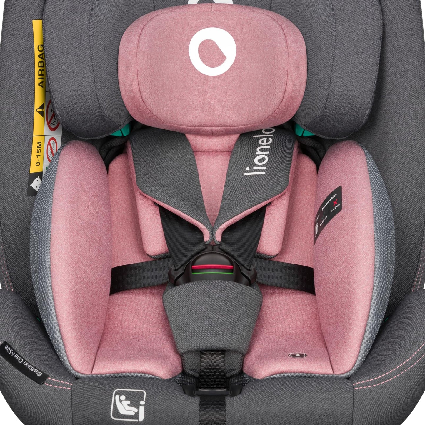LIONELO Bastiaan i-Size One 360o drehbarer Autositz für Kinder von 40-150 cm, Montage in Fahrtrichtung und entgegen der Fahrtrichtung möglich, ISOFIX Pas TopTether Einstellbare Rückenlehne - Meloni2