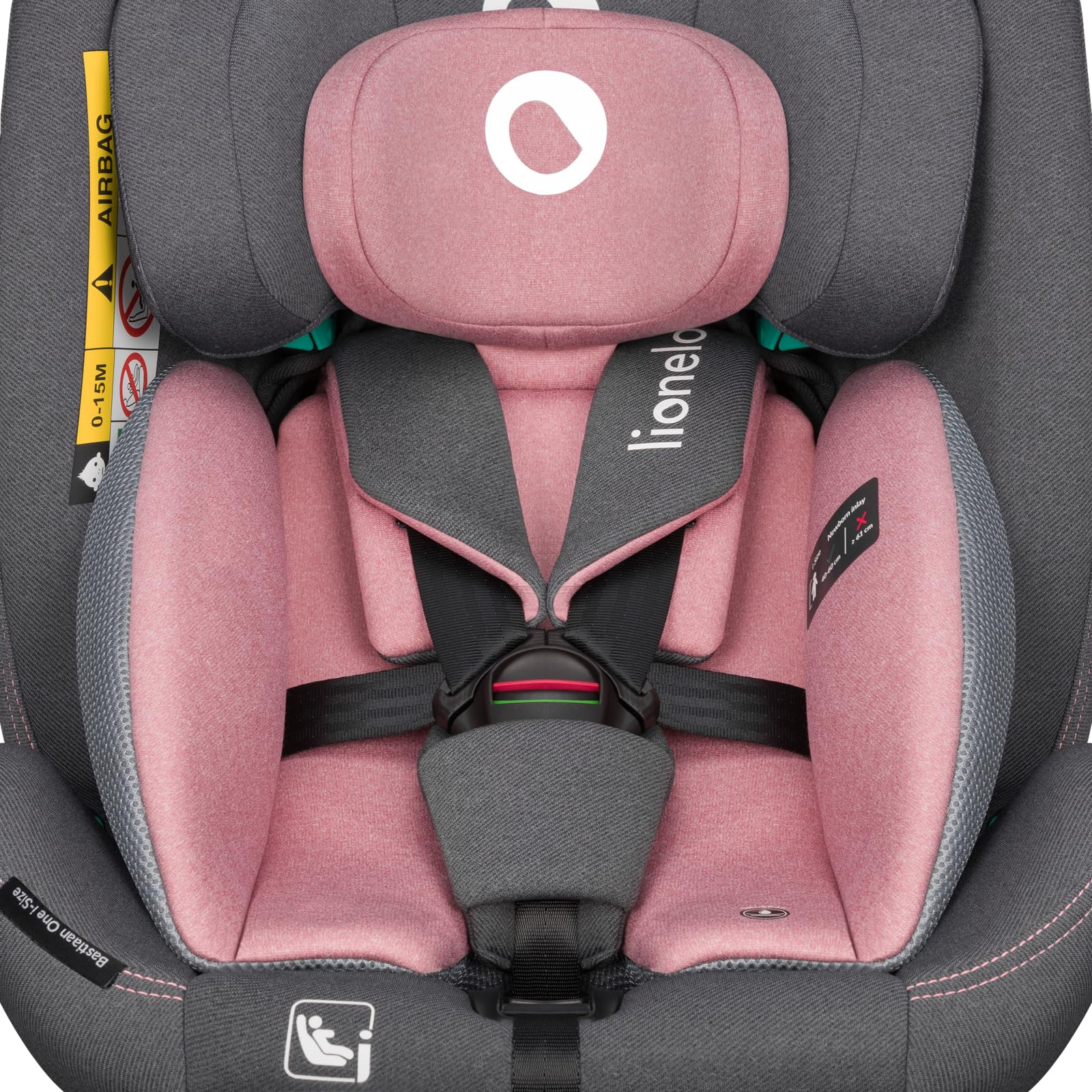 LIONELO Bastiaan i-Size One 360o drehbarer Autositz für Kinder von 40-150 cm, Montage in Fahrtrichtung und entgegen der Fahrtrichtung möglich, ISOFIX Pas TopTether Einstellbare Rückenlehne - Meloni2