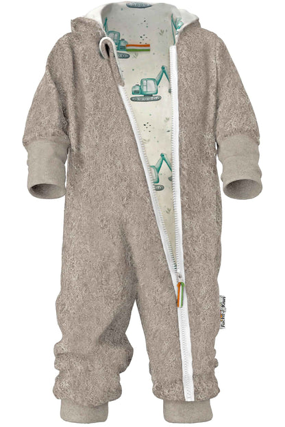 Fuchs & Kiwi Walkoverall Baby Boys - Natural Virgin Wool & Jersey Lining - Oeko-Tex, Skin-Friendly - Handmade in Berlin - Wool Walk Overall Baby & Toddler - Winter & Autumn