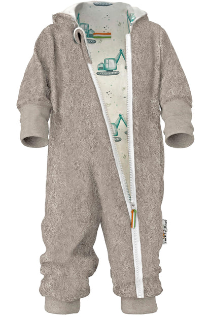 Fuchs & Kiwi Walkoverall Baby Boys - Natural Virgin Wool & Jersey Lining - Oeko-Tex, Skin-Friendly - Handmade in Berlin - Wool Walk Overall Baby & Toddler - Winter & Autumn