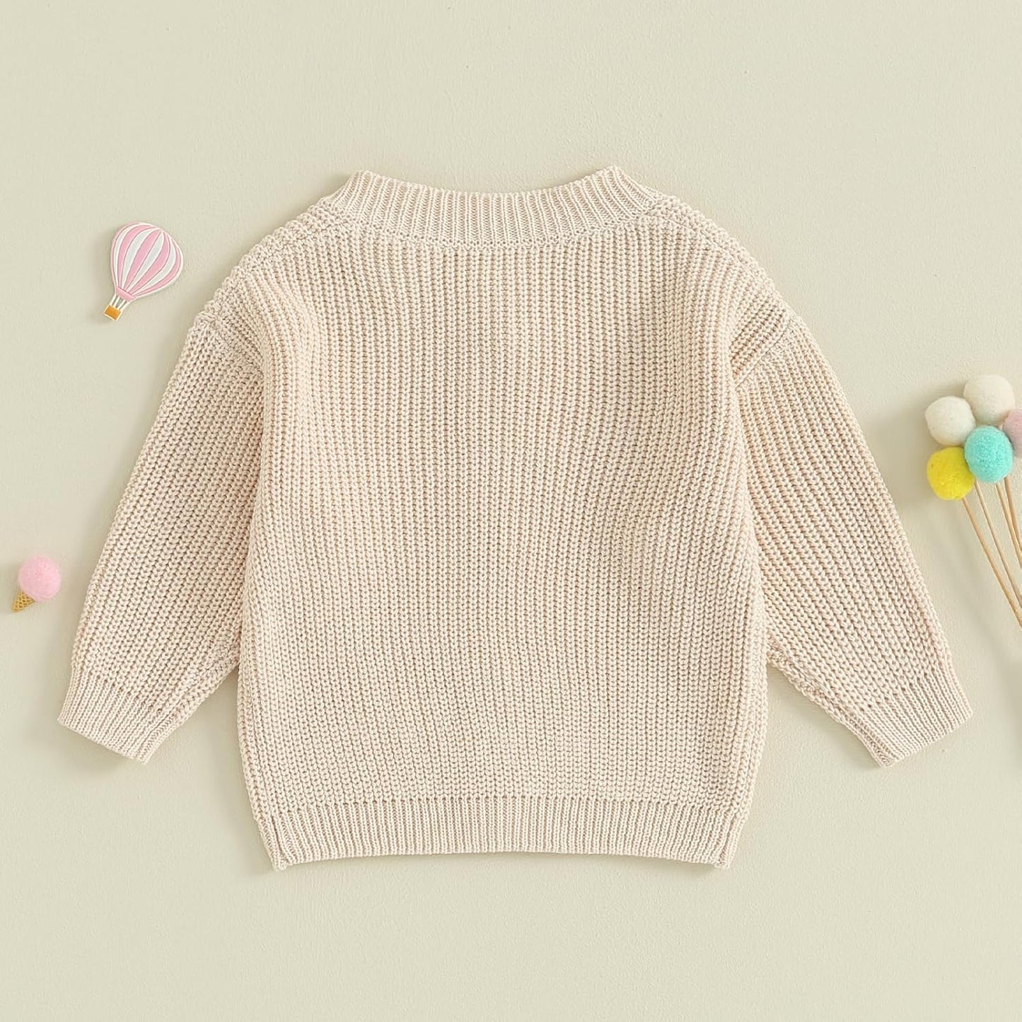 FOMOYUU Strickjacke für Kleinkinder und Neugeborene, Mädchen, langärmelig, Knopfleiste, Sweatshirt, Jacke, Herbst-Outfits