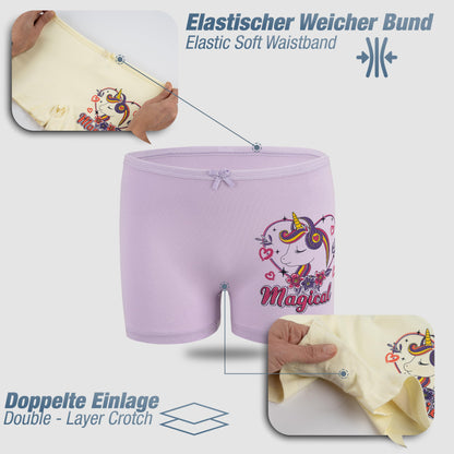 LOREZA ® 10er Pack Mädchen Pantys Boxershorts Unterwäsche aus Baumwolle - Gr. 92-170