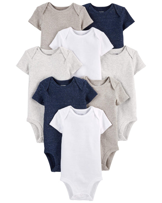 Simple Joys by Carter's Unisex Baby Neutral Short-Sleeve Bodysuit Body (8er Pack)