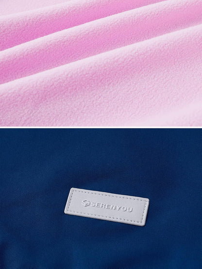 Mädchen Übergangsjacke Gefütterte Regenjacke mit Abtrennbare Kapuze