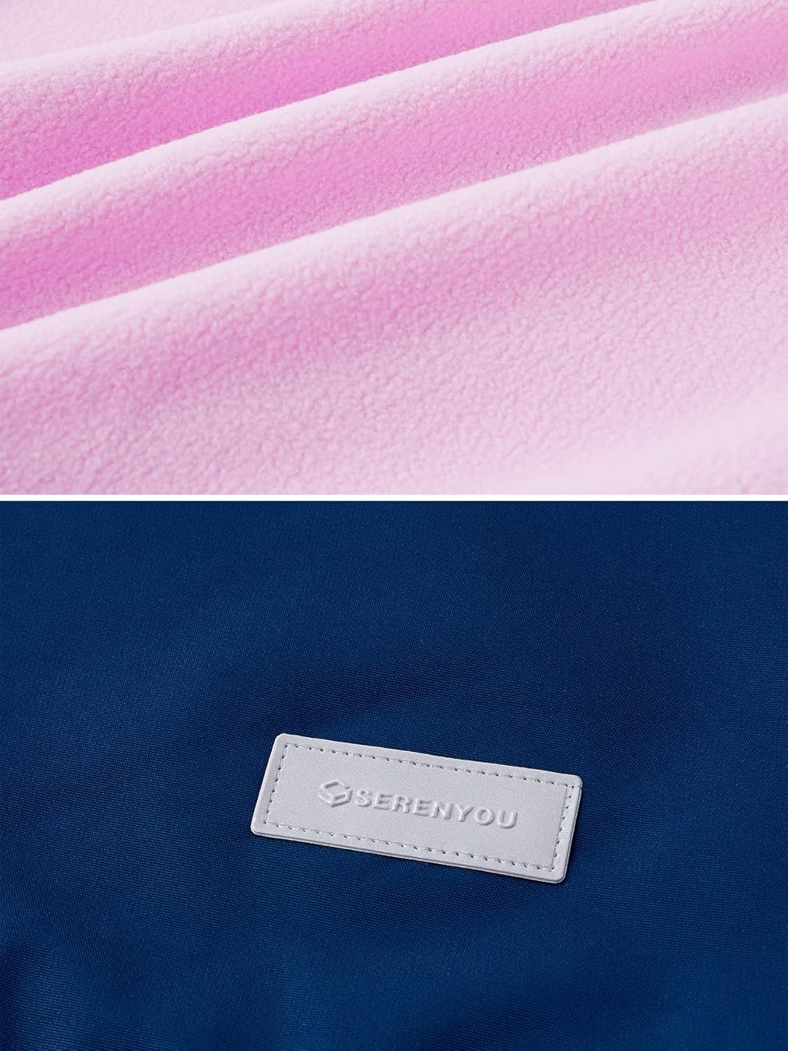 Mädchen Übergangsjacke Gefütterte Regenjacke mit Abtrennbare Kapuze