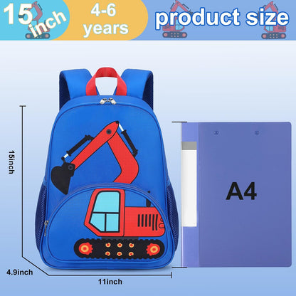 Kinderrucksack Jungen Kinder Rucksack Tagesrucksack Vorschulrucksack Kindergartentasche Schulrucksack für Schule Kita 38cm 3-8Y