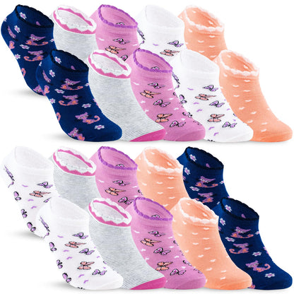 10 pairs of children's sneaker socks boys &amp; girls cotton children's socks 