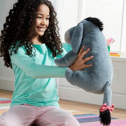 Disney Store Offizielles mittelgroßes I-Aah-Kuscheltier, 18 cm, von Winnie Puuh, Besticktes Kuscheltier mit Flauschiger Mähne und Schwanzspitze, Stickereien, geeignet ab 3 Jahren