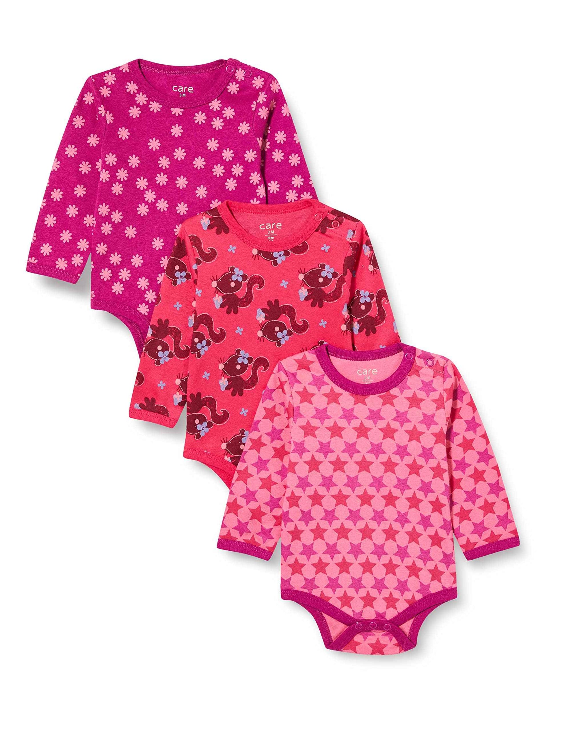 Care Unisex Baby Bodysuit, Long-Sleeved, 100% Cotton (Pack of 3 and 6)