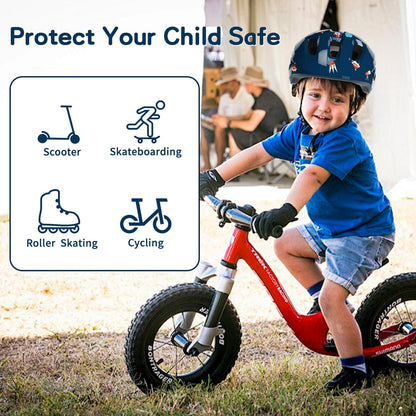 KORIMEFA Toddler Helmet Children's Bicycle Helmet Baby Multi-Sport Adjustable Helmet Sports Helmet Cycling Bicycle Scooter Skateboard Helmet Lightweight for Children Boys Girls from 2-8 Years Old