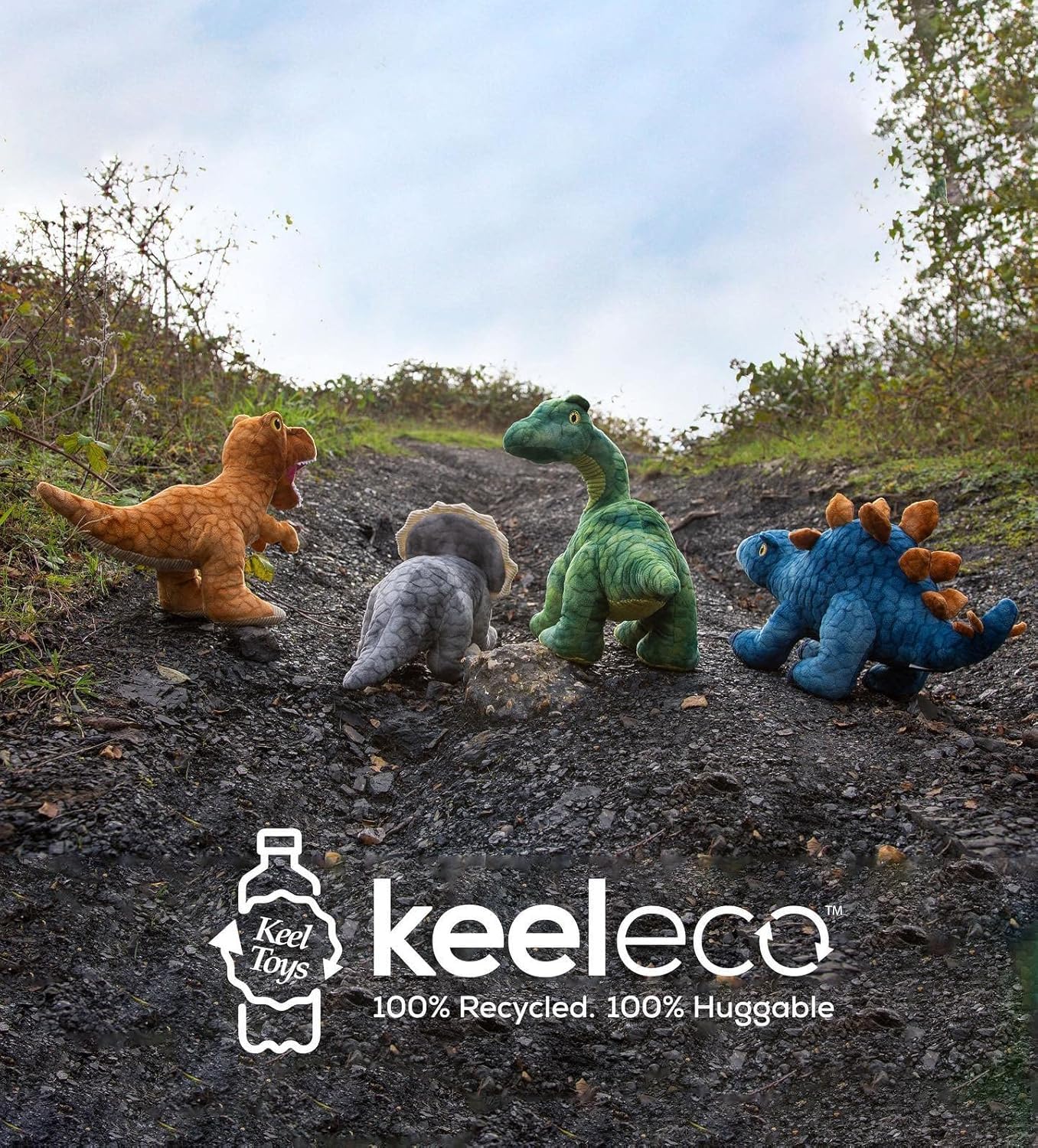 Deluxe Paws Plüsch, kuschelig, weich, Öko-Spielzeug, 100% recycelt (Kuh)