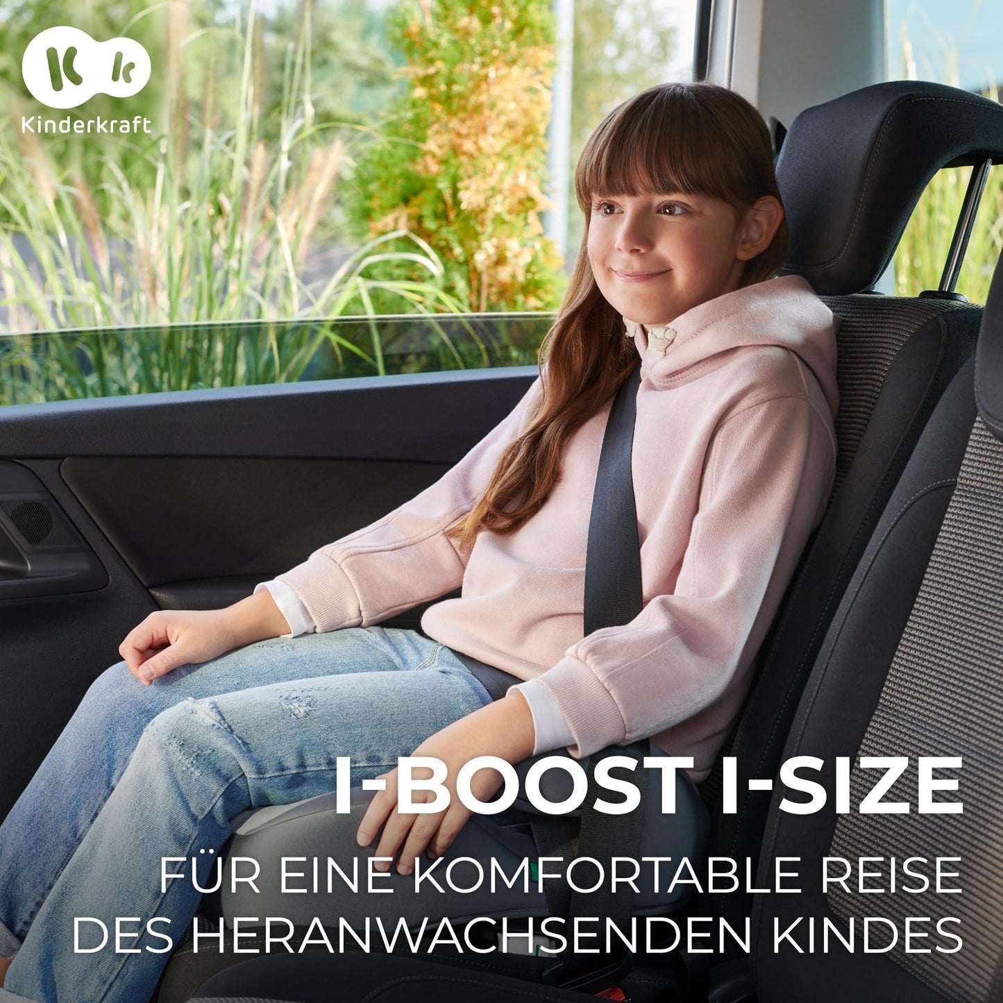 Kinderkraft I-BOOST Kindersitz 135-150cm I-Size, Sitzerhöhung von 9 bis 12 Jahre, Einfache montage, ergonomische Haltung, zusätzlichen Schaumstoff, Schwarz - Meloni2