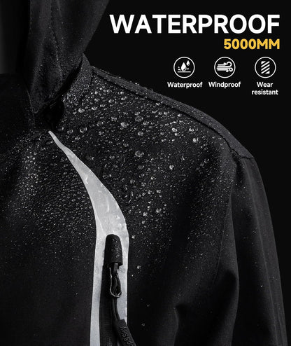 YoungSoul Children's Waterproof Rain Jacket with Removable Hood