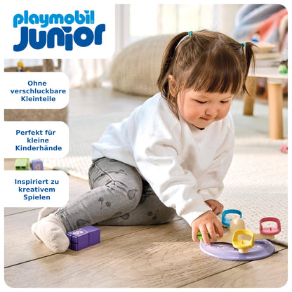 PLAYMOBIL JUNIOR | Erlebnisturm mit Eisstand | nachhaltiges Spielzeug aus biobasierten Kunststoffen | für Kinder ab 1 Jahr | 71703