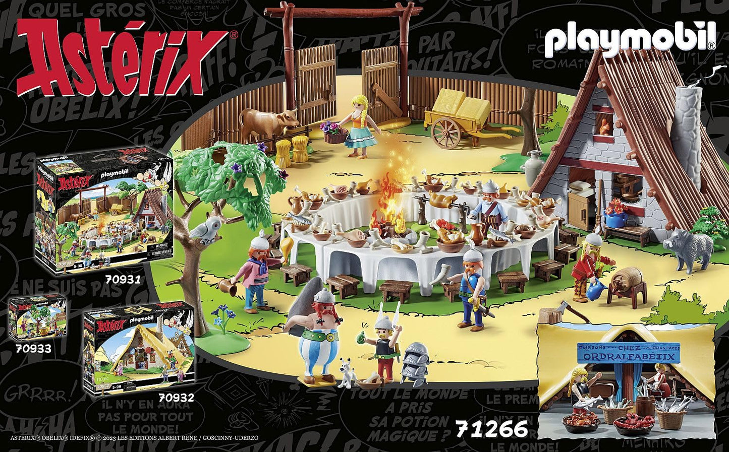 PLAYMOBIL Asterix 71542 Roman Camp, Exciting Conquest of the Camp by the Gauls, Includes Magic Potion for More Body Strength, Detailed Toy for Children from 5 Years