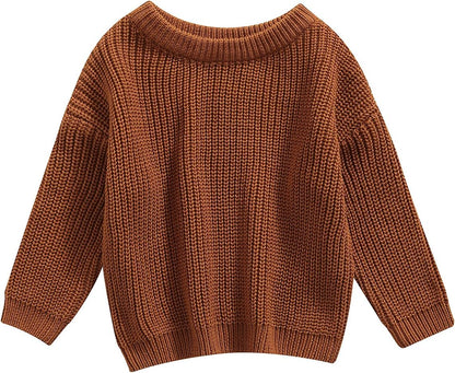 L&ieserram Baby Mädchen Jungen Gestrickt Pullover Jumper Neugeborenen Kinder Langarm Strickpullover Einfarbige Pulli Kleinkinder Kleidung Outfit Knitted Sweater 0-5 Jahre