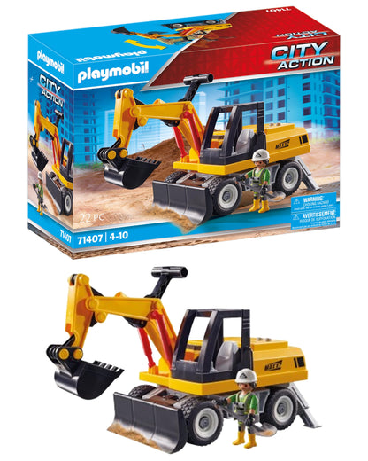 PLAYMOBIL Road Construction Site Toy Child Construction Site Play Set Toy for Children from 4 Years 71751