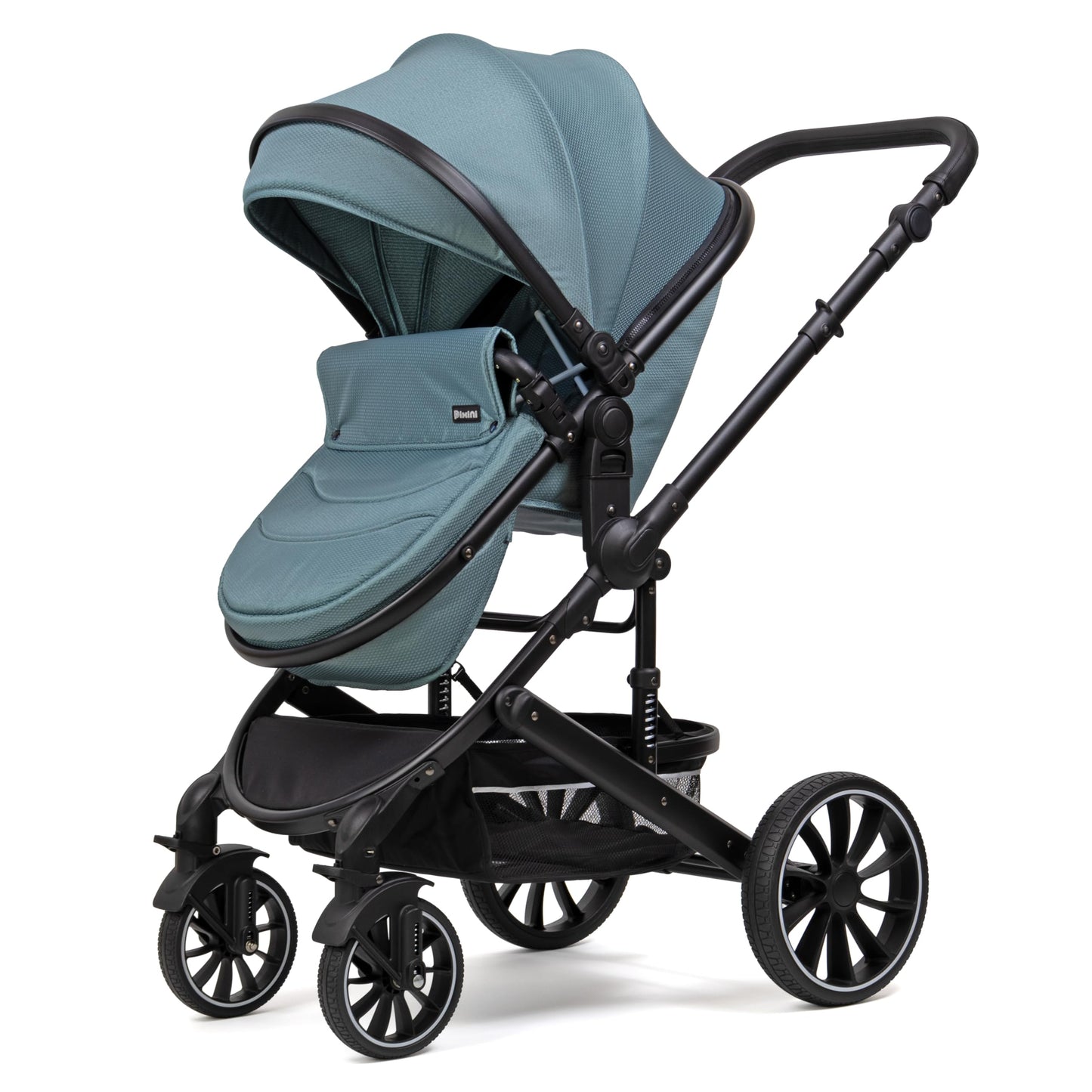 Pixini Neyla Combi Pushchair with Accessories (3-in-1 Set with Baby Seat Black/Black)