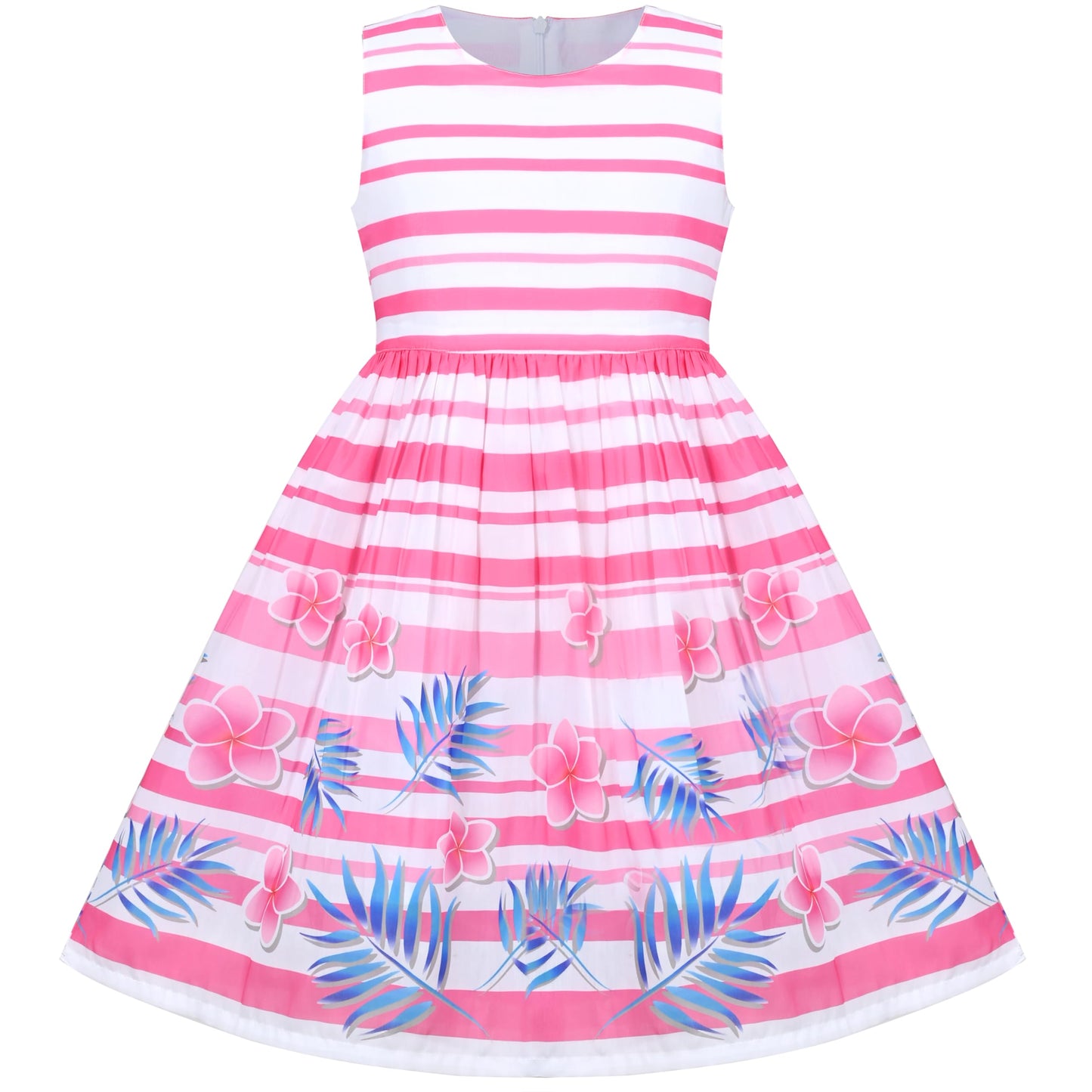 Sunny Fashion Mädchen Kleid Lila Rose Doppelklicken Krawatte Party Kids Trägerkleid Gr. 98-146