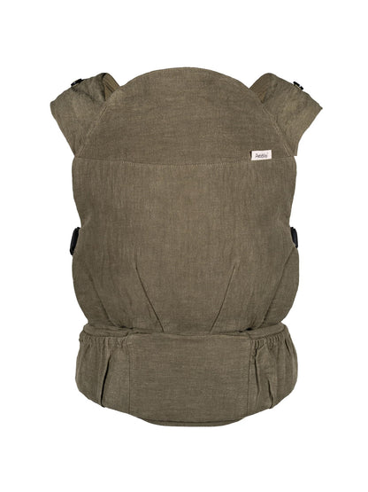 Petit Moi Première Babytrage Rucksack Halter ab 3,5 kg Neugeborene Kleinkinder Unisex speziell designt für aktive Väter und Mütter robuste atmungsaktive Baumwolle Leinen - écru - One Size