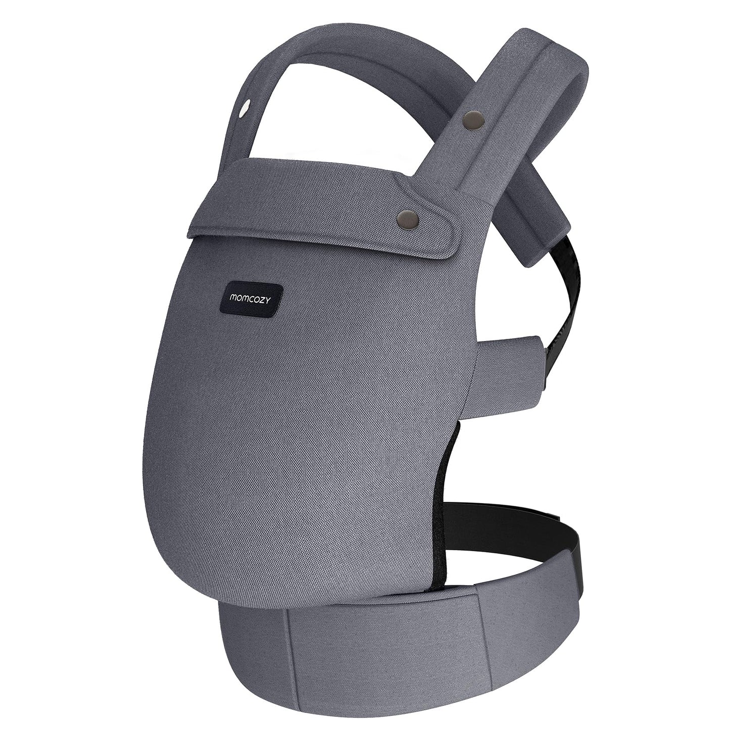Momcozy Babytrage aus 100% Baumwolle – Baby Carrier für Kleinkind (3-24 Monate, 3,2-20 kg) · Ergonomische M-Position · X-Rücken · Taillengurt 64-127cm, Khaki