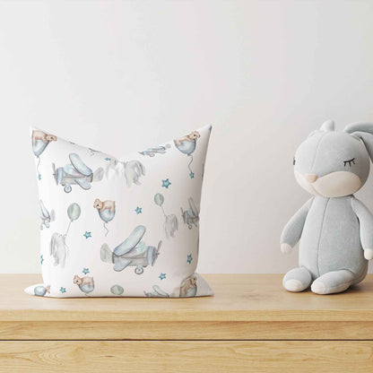 “Flugzeuge” Premium Kinder Dekokissen