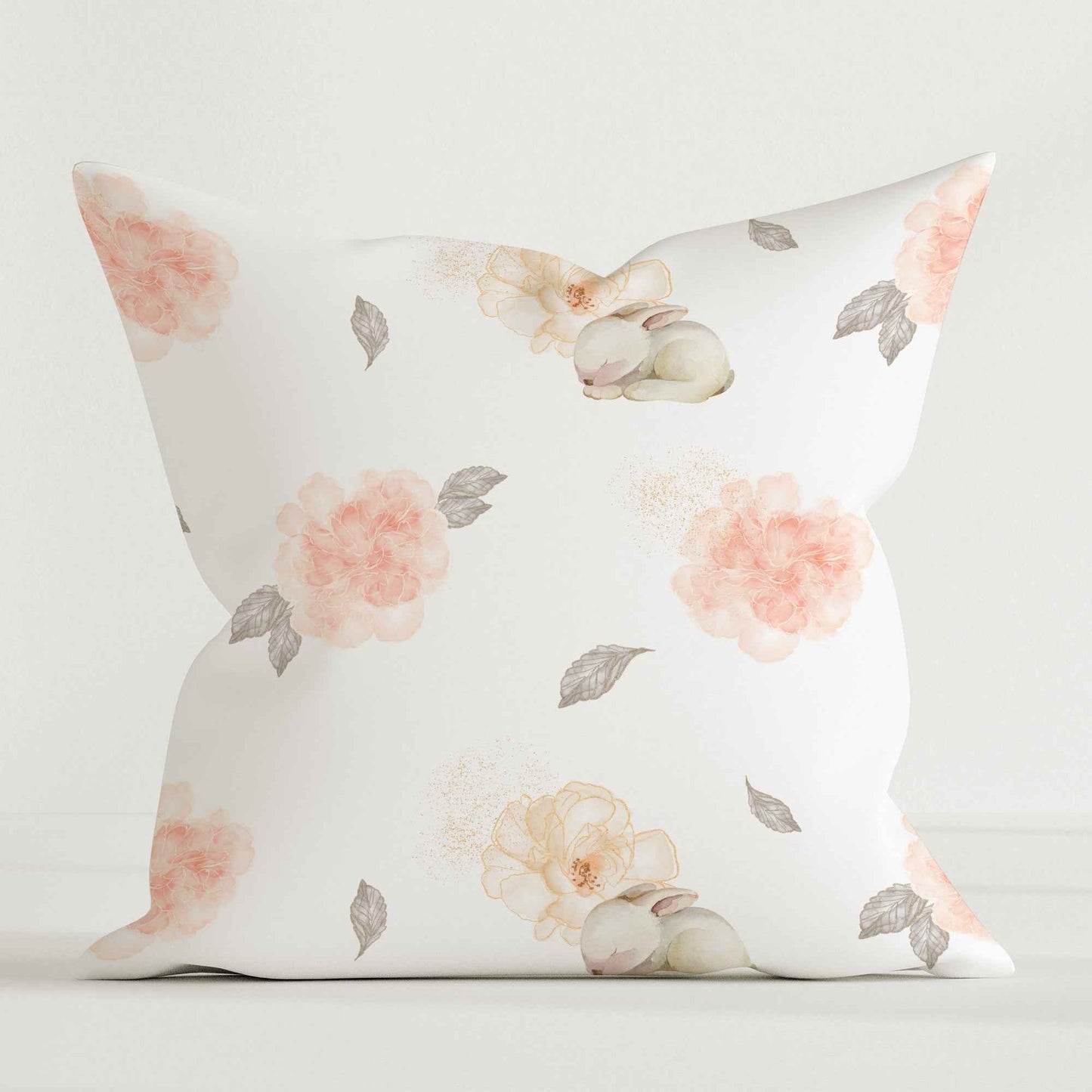 "Blumenhase" Kinder Dekokissen