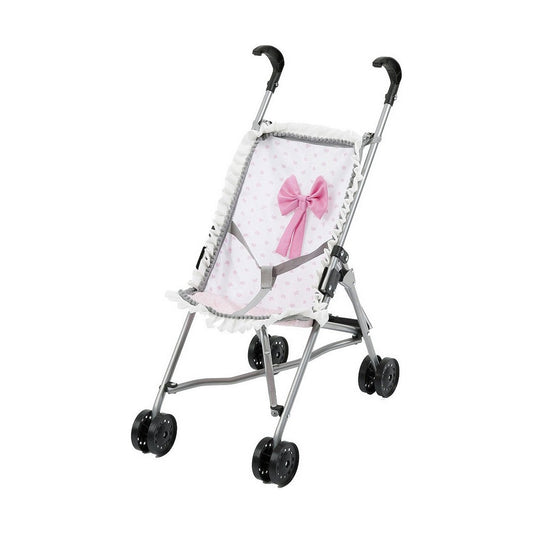 Puppensitz Reig Regenschirm Weiß Rosa Punkte - Meloni2