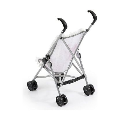 Puppensitz Reig Regenschirm Weiß Rosa Punkte - Meloni2