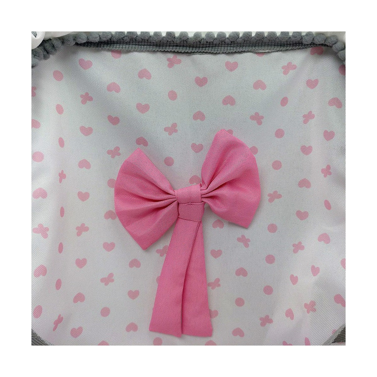 Puppensitz Reig Regenschirm Weiß Rosa Punkte - Meloni2