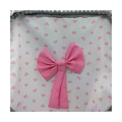 Puppensitz Reig Regenschirm Weiß Rosa Punkte - Meloni2